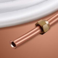 Anadolu Bakır 9MM Çiftli 1/4X 0,8 + 1/2X 0,8 MM Bakır Boru 50 Mt