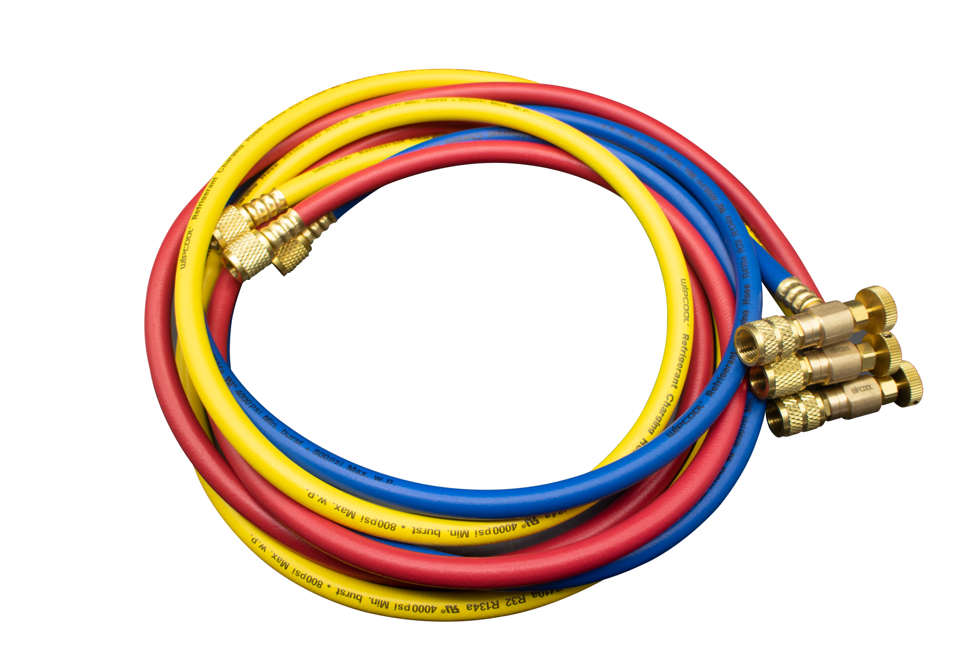 Wipcool MRH-1SV 3'lü R410 için (5/16) akış vanalı şarj hortum seti