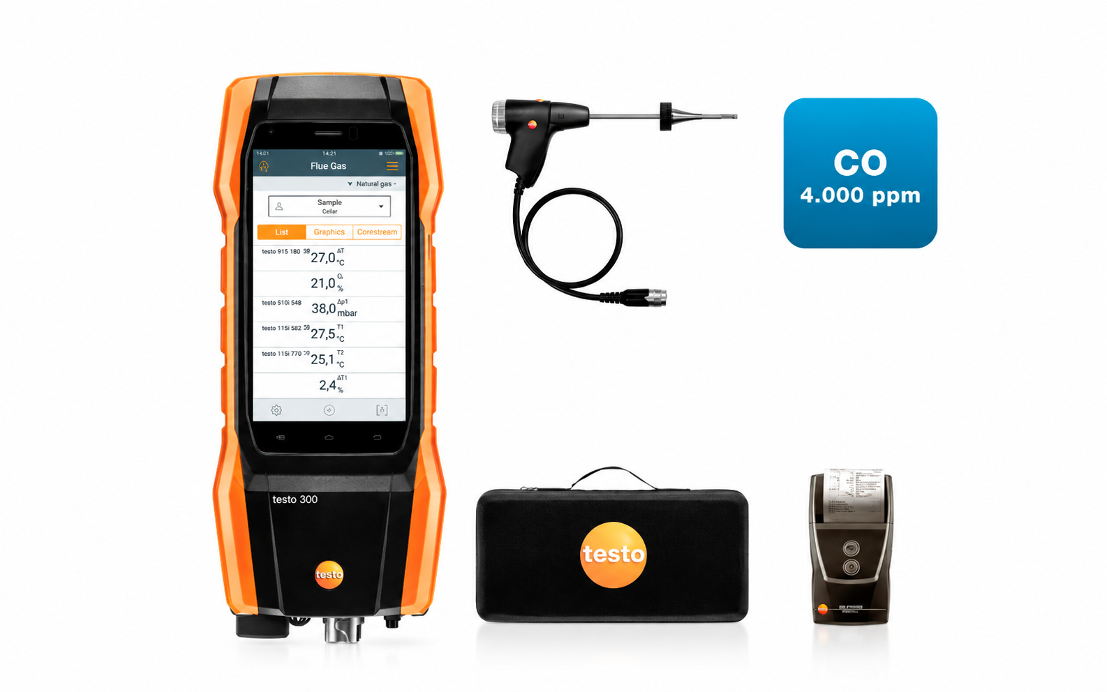 Testo 300 Set2 Baca Gazı Analiz Cihazı 0564 3002 71